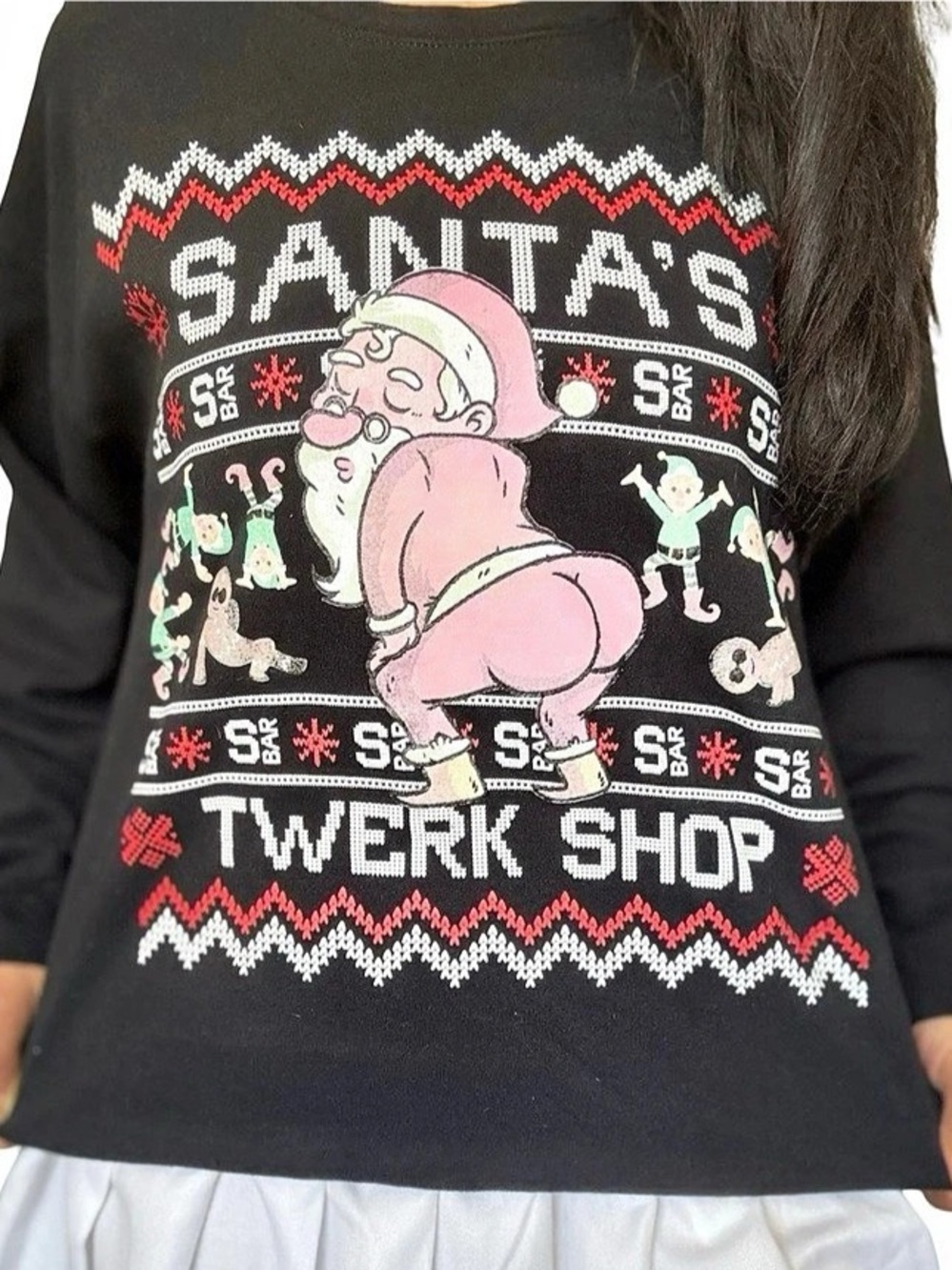 Softstyle Santa Twerk Shop Sweatshirt Size Medium